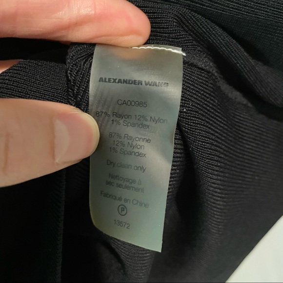 T by Alexander Wang black ribbed knit dress - Picture 5 of 6